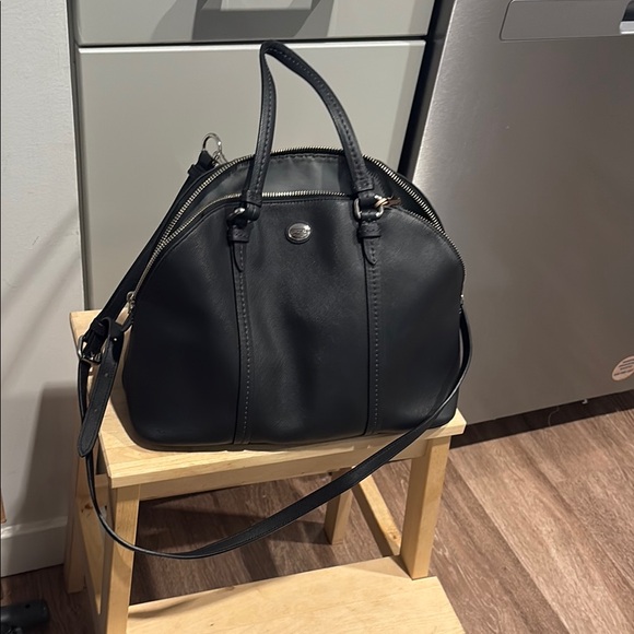 Coach Black Leather Satchel bowling bag - Picture 1 of 7